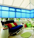 Creped Navy Pleated Blind